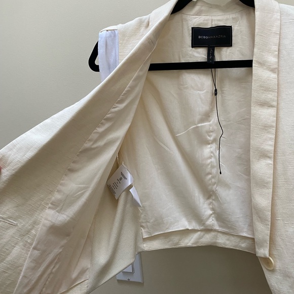 New BCBG chic cream cap sleeve jacket vest - Picture 6 of 12